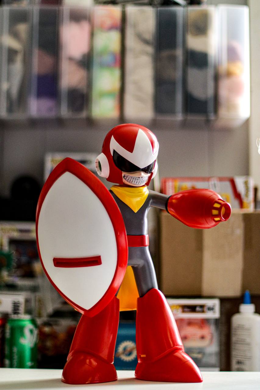 MINDstyle x Popaganda Ron English x Megaman Protoman Grin 15" Vinyl Figure