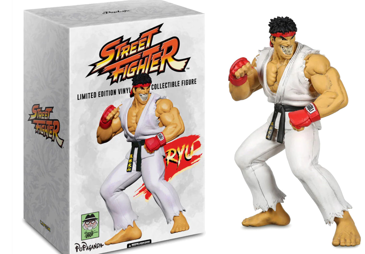 MINDstyle x Popaganda Ron English x Street Fighter Ryu Grin 15" Vinyl Figure