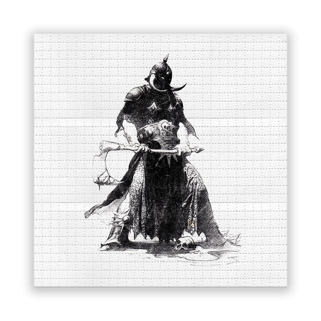 Frank Frazetta Estate – Death Dealer Sketch: Blotter Edition – 7.5" x 7.5"